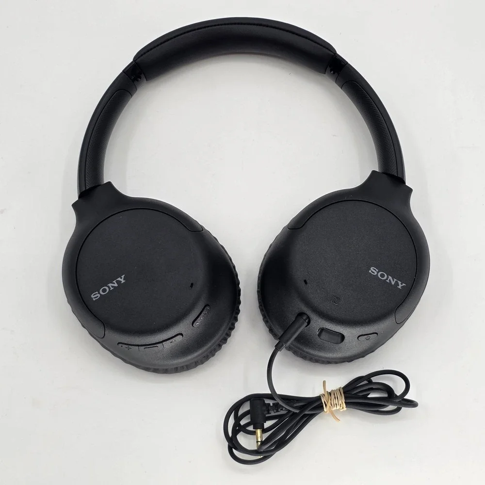 Sony Noise Cancelling Headphones Black WHCH710N Wireless Bluetooth USB-C Tested